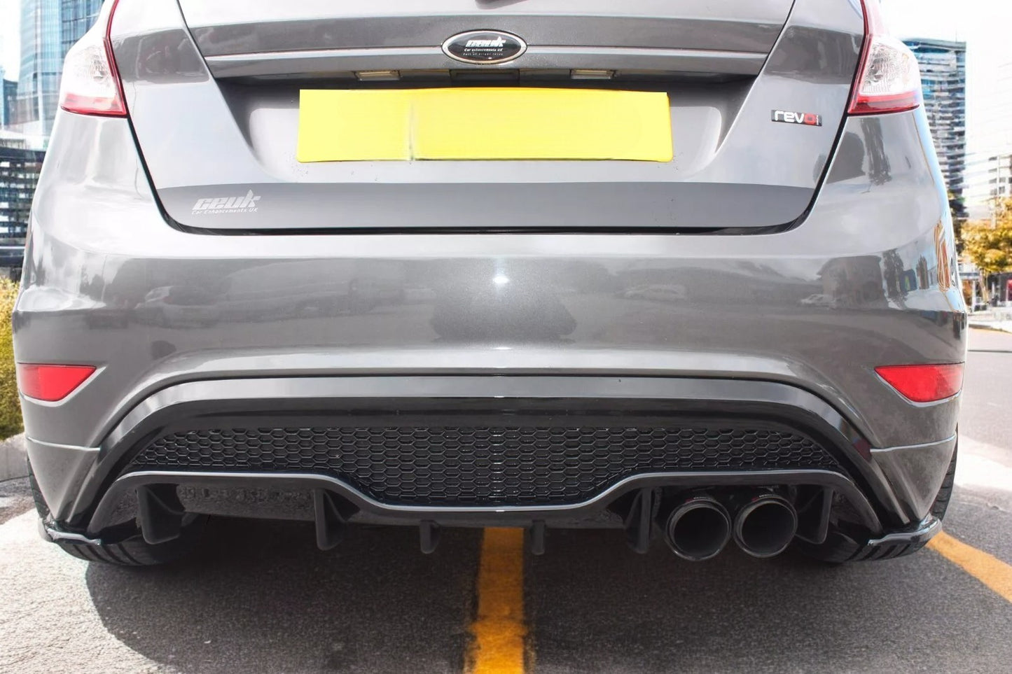 ✨Diffusore Posteriore Nero Lucido ADATTO Per Ford Fiesta Mk7 St Facelift 13-17✨