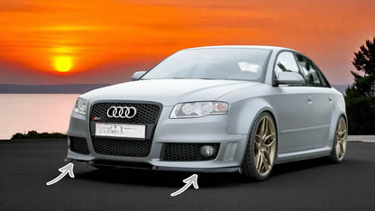 ✨Splitter Anteriore V1 in ABS Nero Lucido per Audi RS4 B7 (2006–2008) ✨
