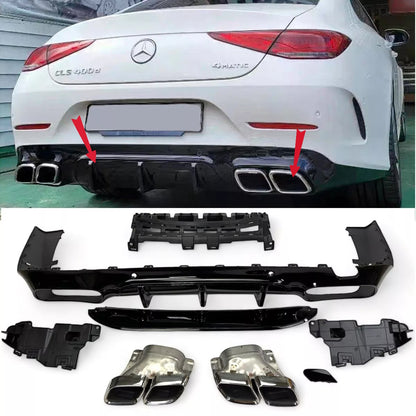 💎Diffusore+ terminali di scarico ADATTO PER Mercedes X257 C257 CLS💎