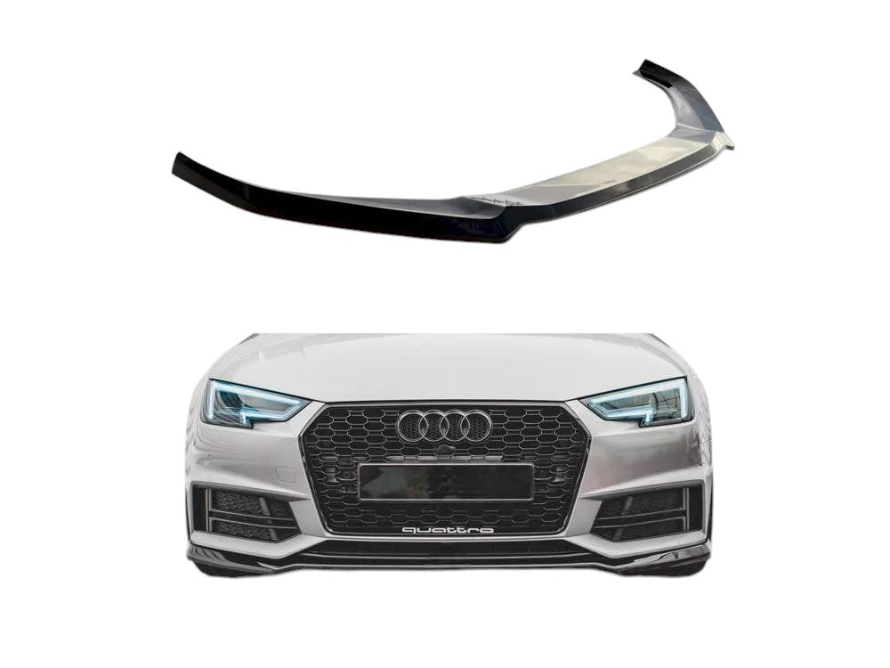 ✨Splitter anteriore V4 design lucido ABS ADATTO per Audi S4/A4 S-Line B9 15-19✨