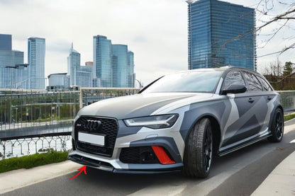 ✨SPLITTER anteriore design nero lucido ABS per Audi Rs6 C7 2013+✨