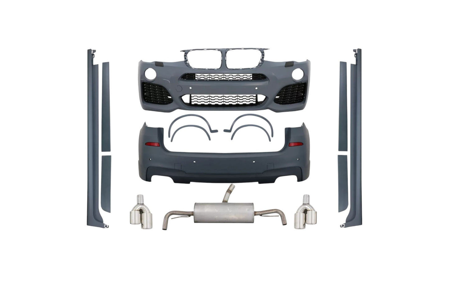 😍Body Kit for BMW X3 F25 LCI 14-17 M-Look Grilles Side Skirts Wheel Arches😍