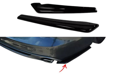 ✨SPLITTER Laterali Posteriori Nero Lucido ABS per Audi A6 C7 S-Line Avant 11-14✨