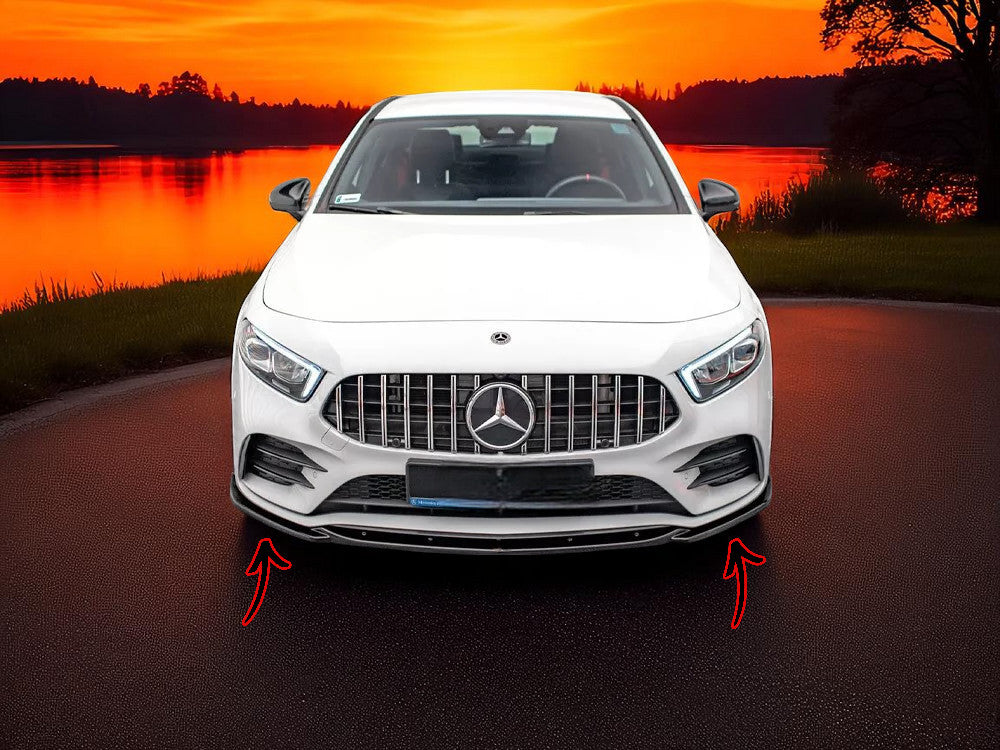 🔥Sdoppiatore Anteriore V5 in ABS Nero Lucido per Mercedes A35 AMG W177 / V177🔥