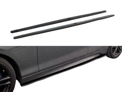 ✨Minigonne Laterali V2 Design Nero Lucido per Bmw 1 F20 /F21 M-Power FL✨
