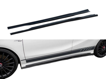 ✨MINIGONNE Laterali per Mercedes A45 AMG W176 Nero Lucido ABS 2012-2016✨