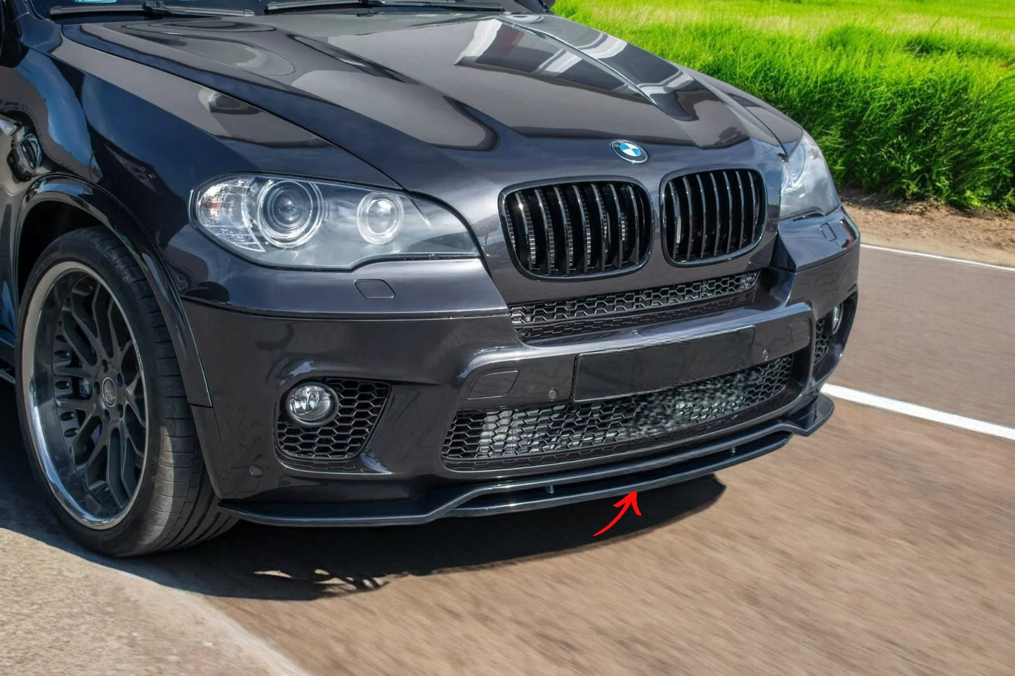 ✨SPLITTER ADATTO per BMW X5 E70 lifting M design lucido ABS 2010-2013✨
