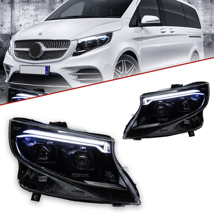 💫ART.7639 FARI FULL LED SEQ adatti per MERCEDES CLASSE V / VITO W447 14-23💫