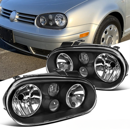 💫ART.6112 FARI ANTERIORI OCCHI D'ANGELO NERI per VW GOLF 4 97-03💫