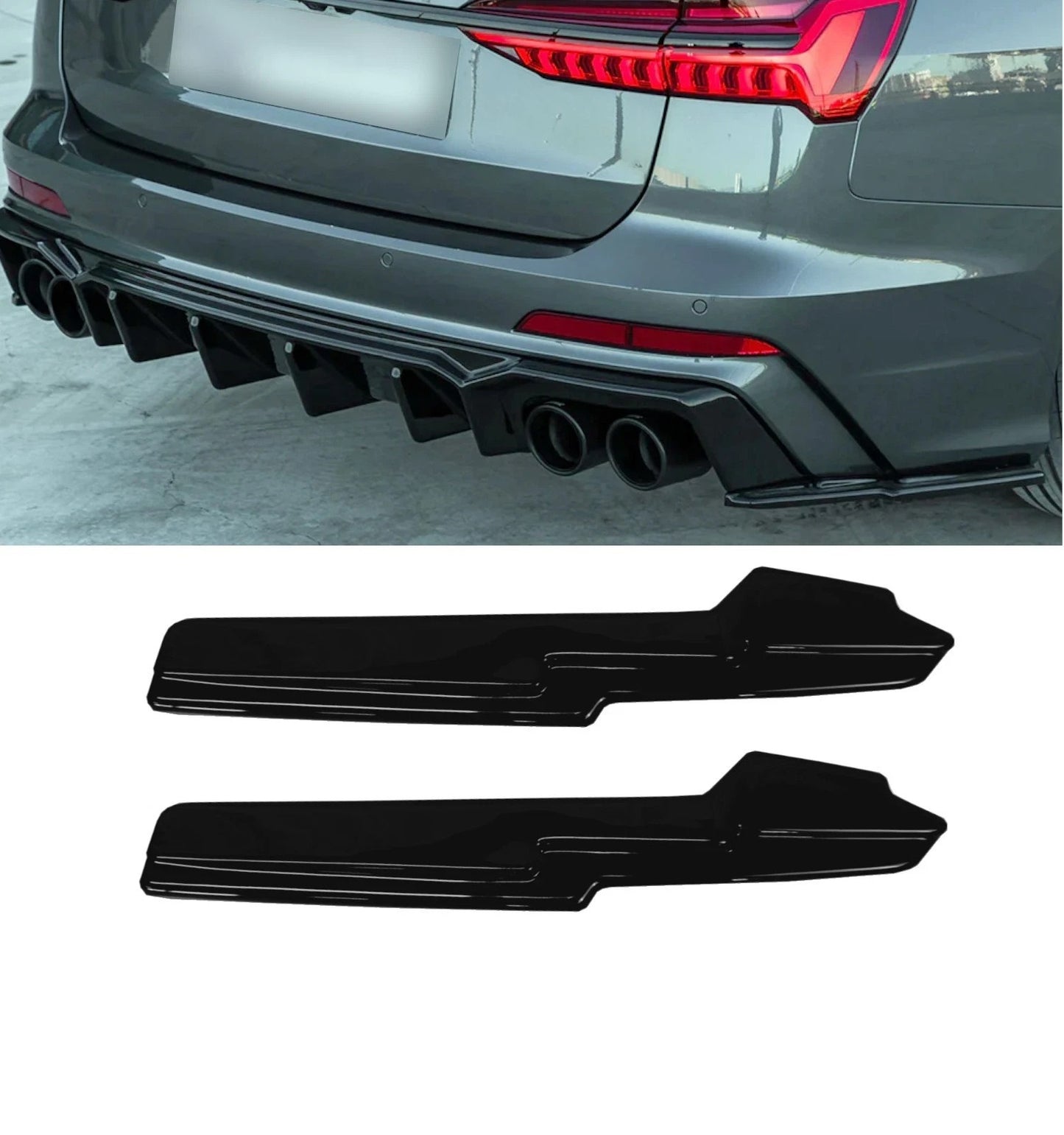 💕Diffusori  adatto per   AUDI A6 S6 C8/S-LINE C8 2019+ nero  lucido💕