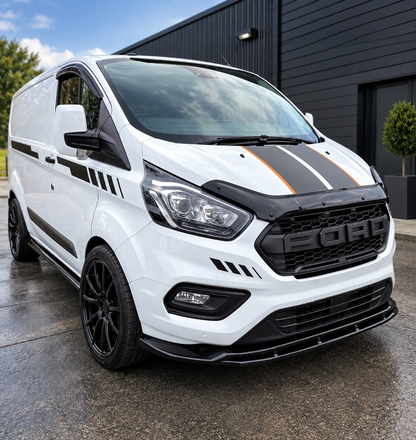 💕ART.10515 SPLITTER ADATTO  PER FORD TRANSIT CUSTOM 2018-24 NERO  LUCIDO💕