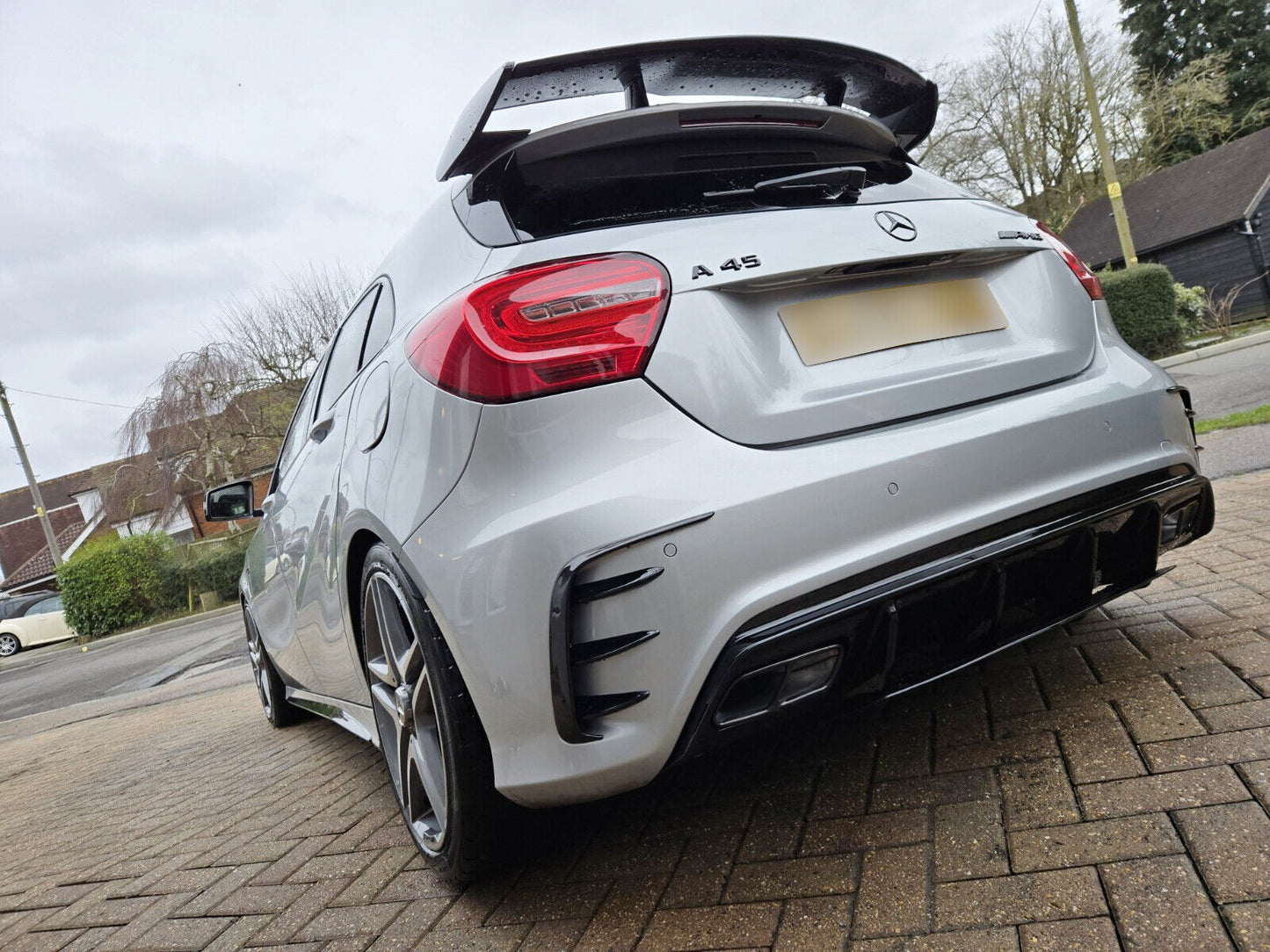💫ART.6719 Diffusore + Terminali look A45 AMG per Mercedes Classe A 2012-2018💫