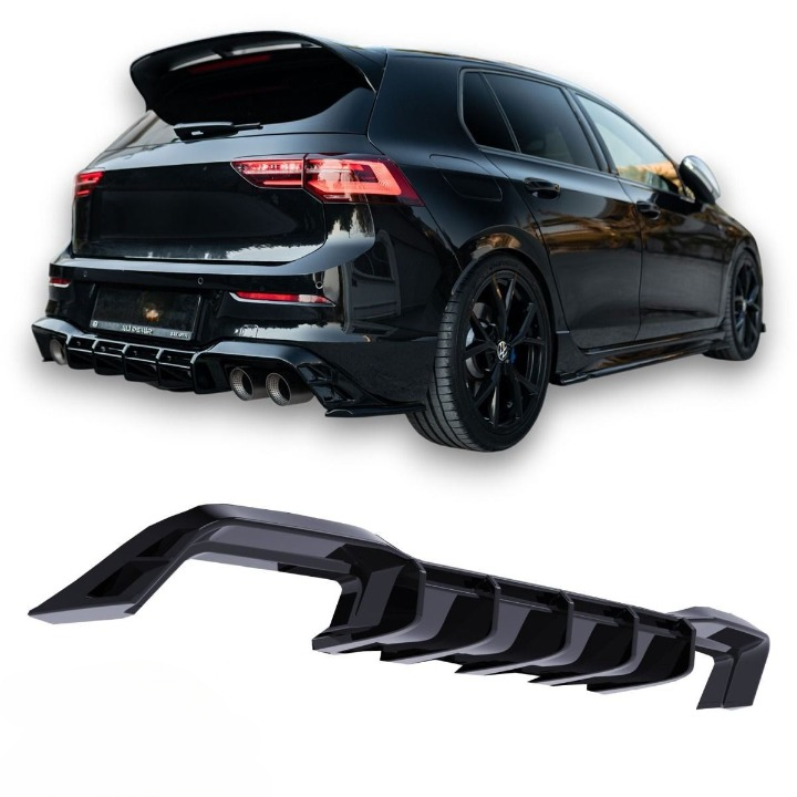 💕ART.7953 DIFFUSORI +FLAPS Golf 8 R NERO LUCIDO💕
