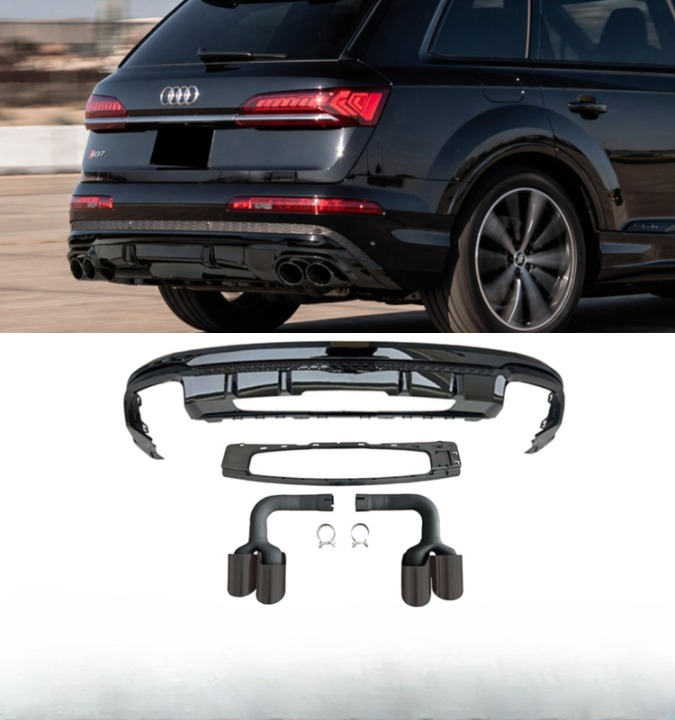💕DIFFUSORI AUDI Q7 4M  SQ7 STYLE NERO LUCIDO FACELIFT 24+-💕
