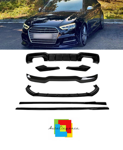 💕BODYKIT  AUDI S3 8V SPORTBACK FACELIFT  NERO LUCIDO 💕
