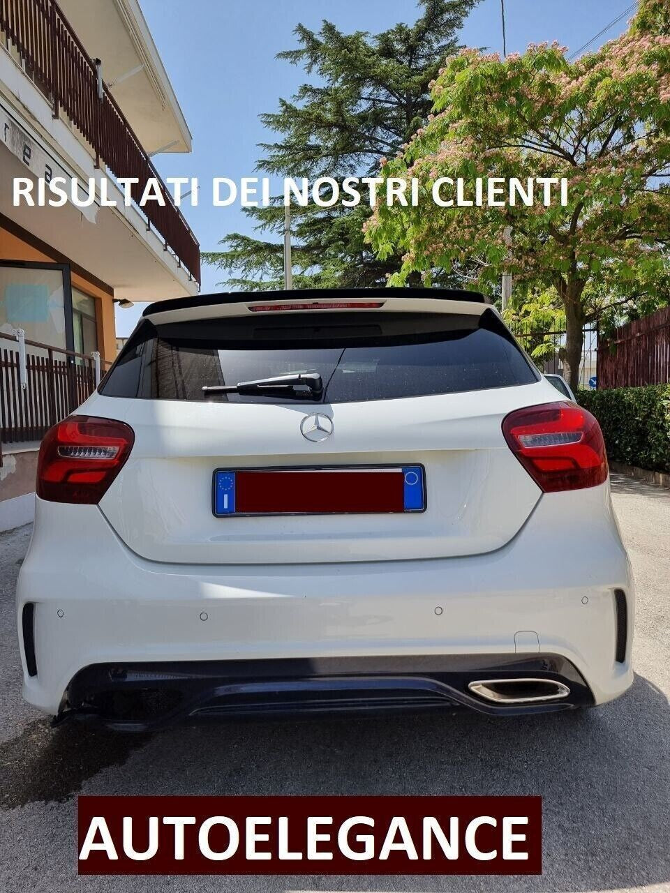 💕ART. 0501 SPOILER M.BENZ CLASSE A W176 2012-2018 NERO LUCIDO💕