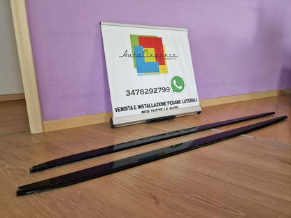 Sotto minigonne adatto per Fiat 500 nero lucido