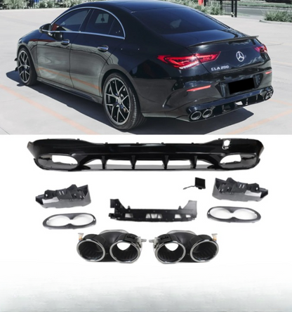 💕DIFFUSORI MERCEDES CLA W118 C118 AMG NERO LUCIDO💕