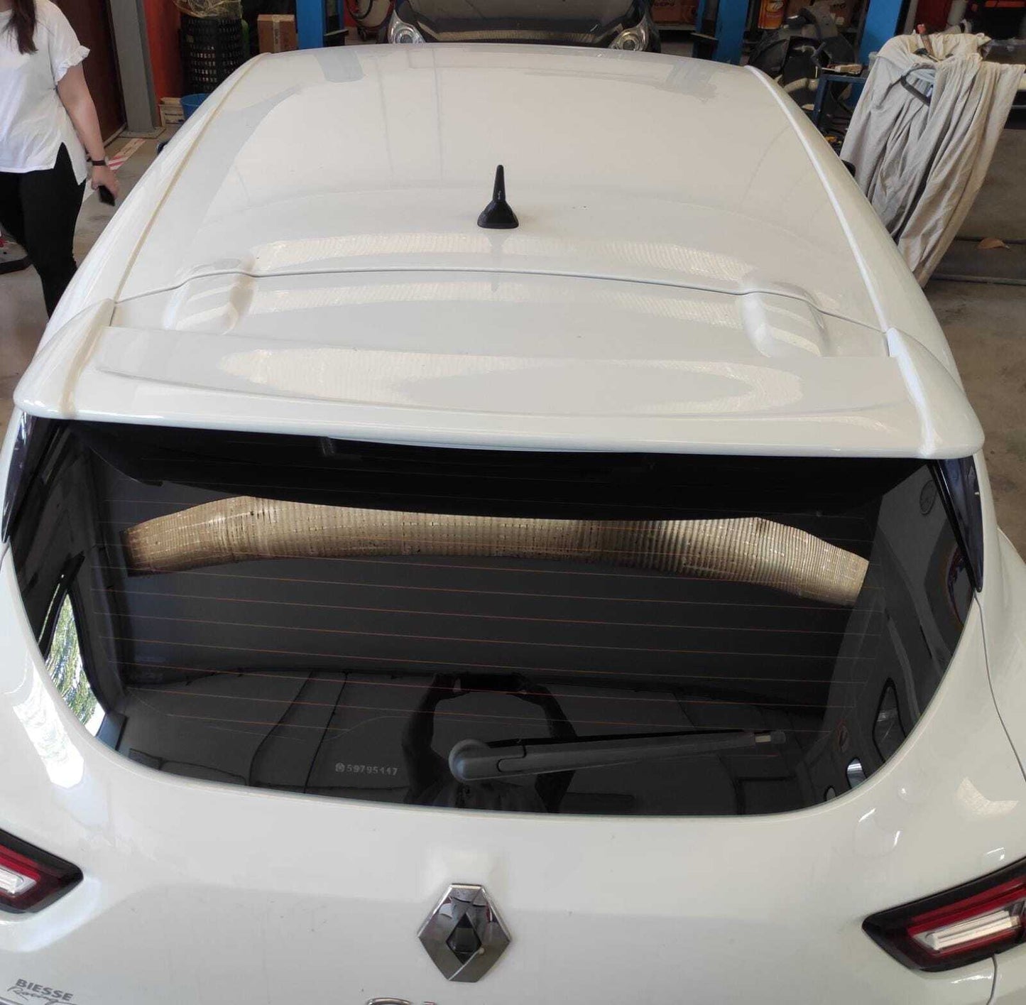 💕ART. 0652 SPOILER RENAULT CLIO 4 IV 2012-2019 LOOK SPORT NERO LUCIDO💕