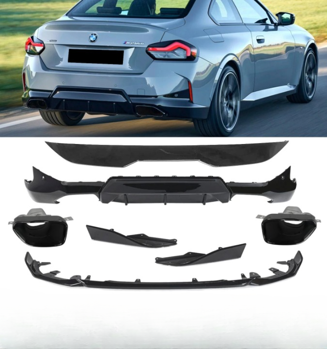 💕BODYKIT BMW SERIE 2 G42 MP STYLE NERO  LUCIDO 2021+💕