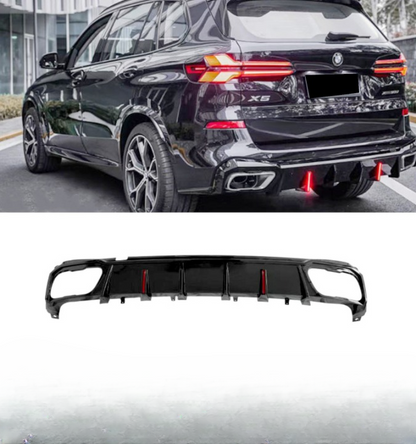 💕DIFFUSORI  BMW X5 G05 LCI M SPORT  CON LED NERO  LUCIDO 💕