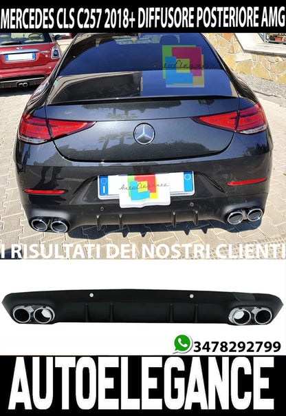 MERCEDES CLS C257 2018+ REAR DIFFUSER &amp; AMG COMATI TIPPERS 