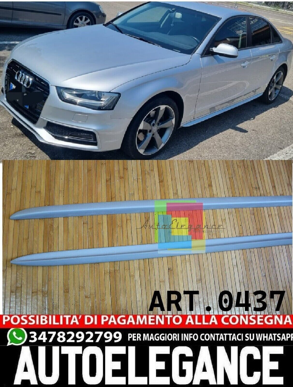 SKIRTS SUITABLE FOR AUDI A4 B8 LOOK SLINE RAW