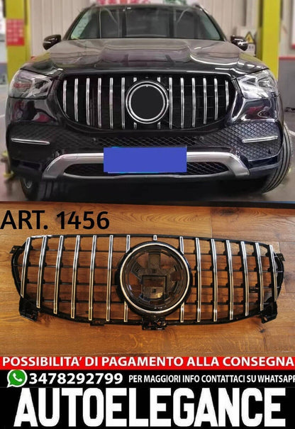 GRIGLIA ADATTA PER MERCEDES-BENZ GLE W167 2019+ STANDARD LOOK GT CROMATA