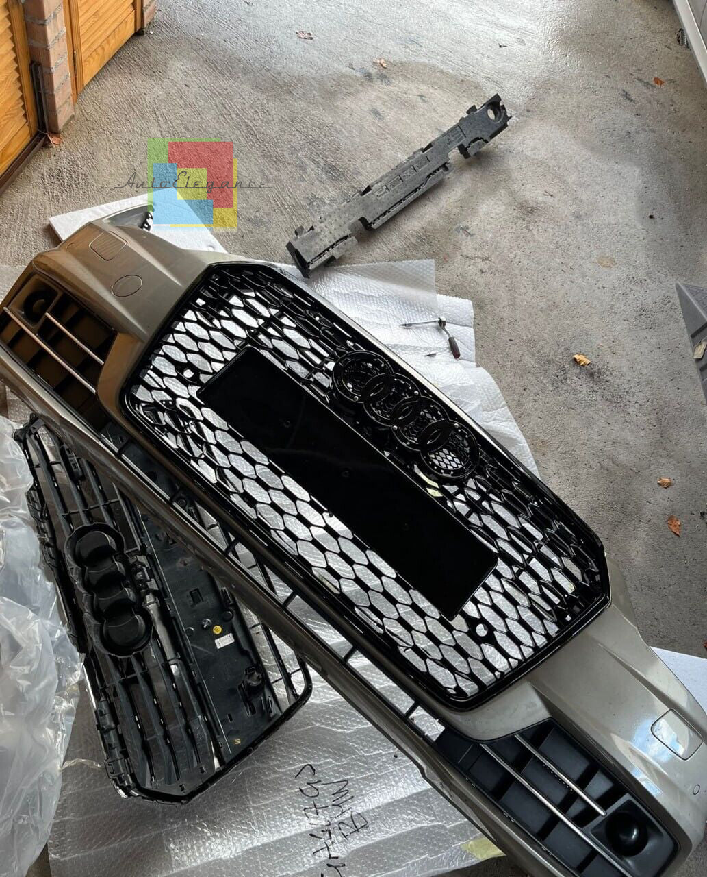 GRIGLIA ADATTA PER AUDI A7 4G 2015-2018 LOOK RS7 NERA DESIGN SPORTIVO