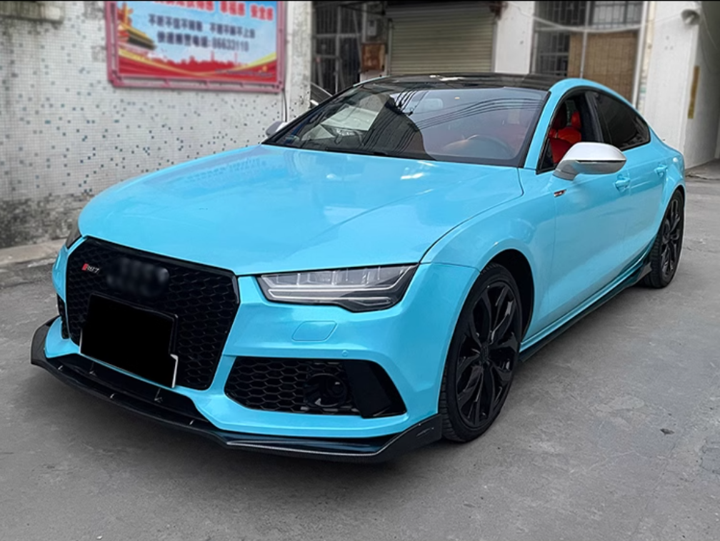 ✨ SPLITTER ANTERIORE ADATTO PER ✔️AUDI A7 RS7 13-17✔️CARBON NERO✨