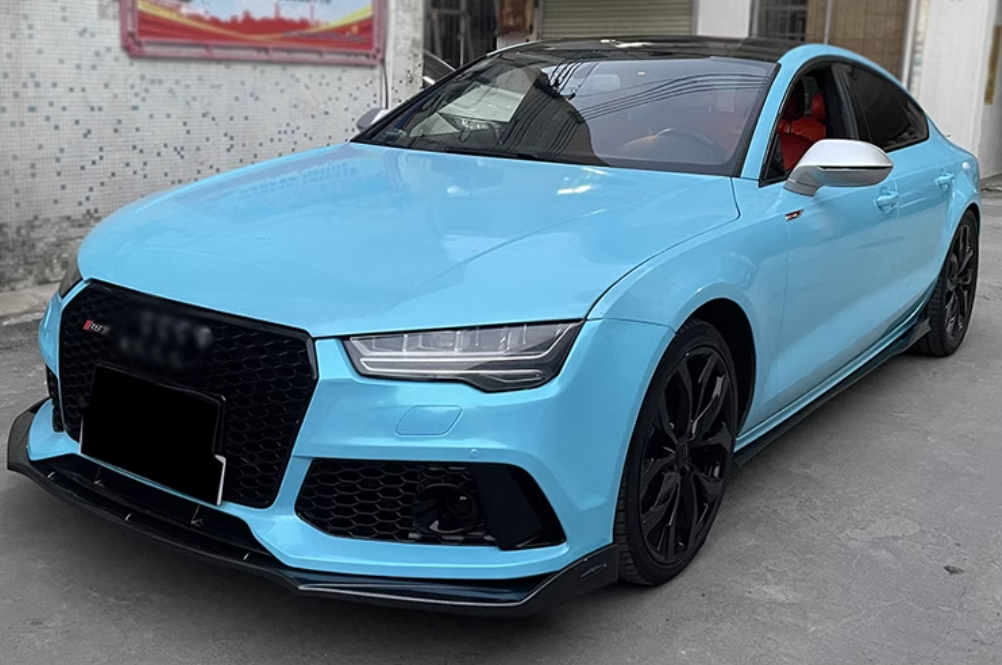 ✨ SPLITTER ANTERIORE ADATTO PER ✔️AUDI A7 RS7 13-17✔️CARBON NERO✨