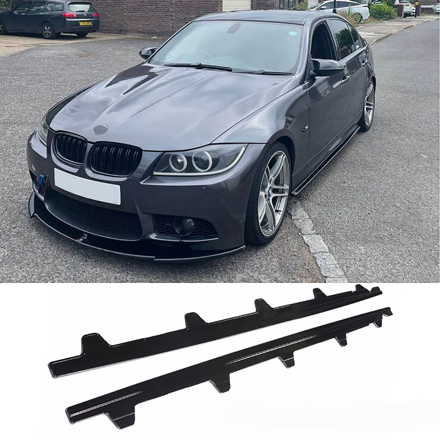 ⭐Side skirts for BMW 3 Series E90 E91 GLOSS BLACK⭐