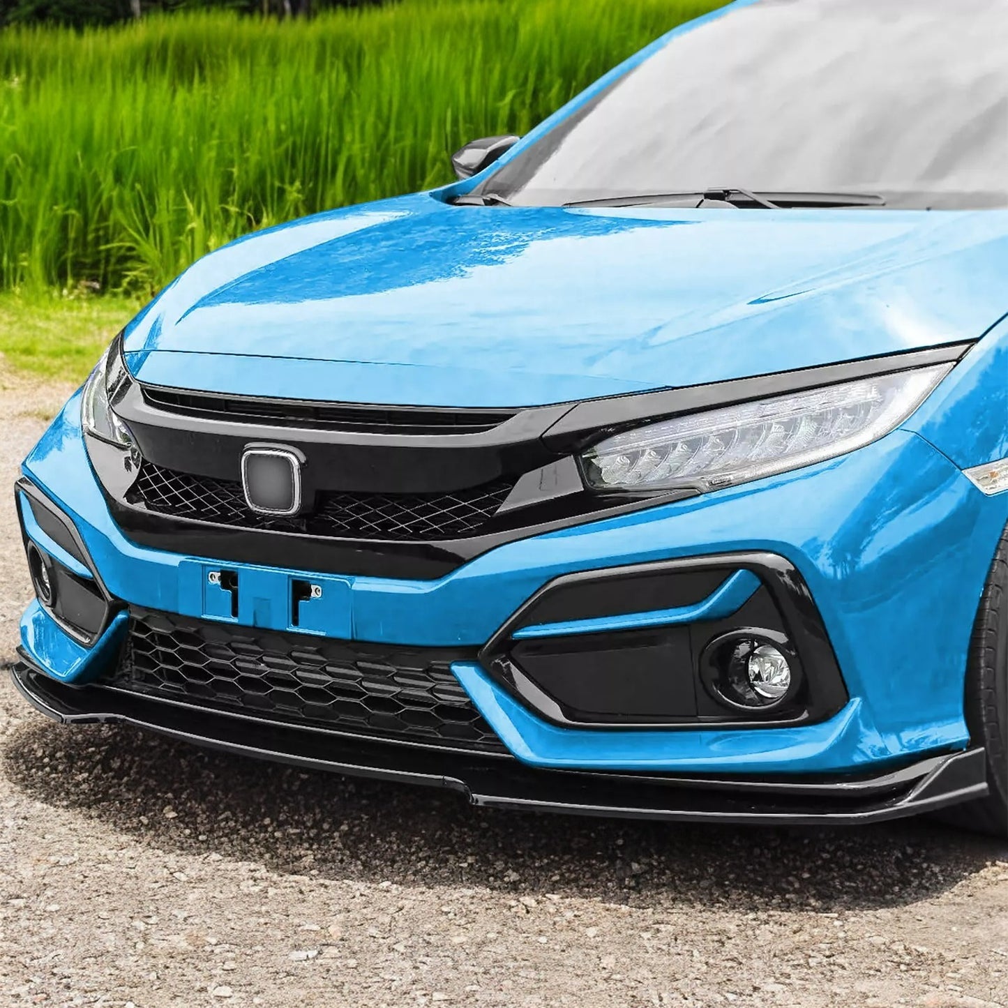✨Griglia a nido d'ape Nero Lucido per Honda Civic FK 2016-2020✨