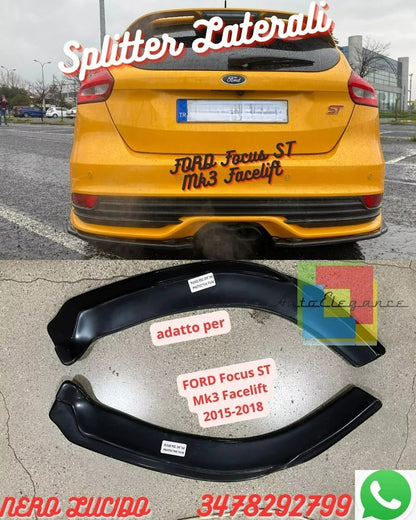 ✨Splitter Laterali Posteriori adatti per FORD Focus ST Mk3 Facelift 2015-2018✨