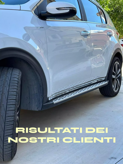 ✨PEDANE LATERALI ADATTE PER KIA SPORTAGE 2015+ ACCIAIO INOX E PVC✨