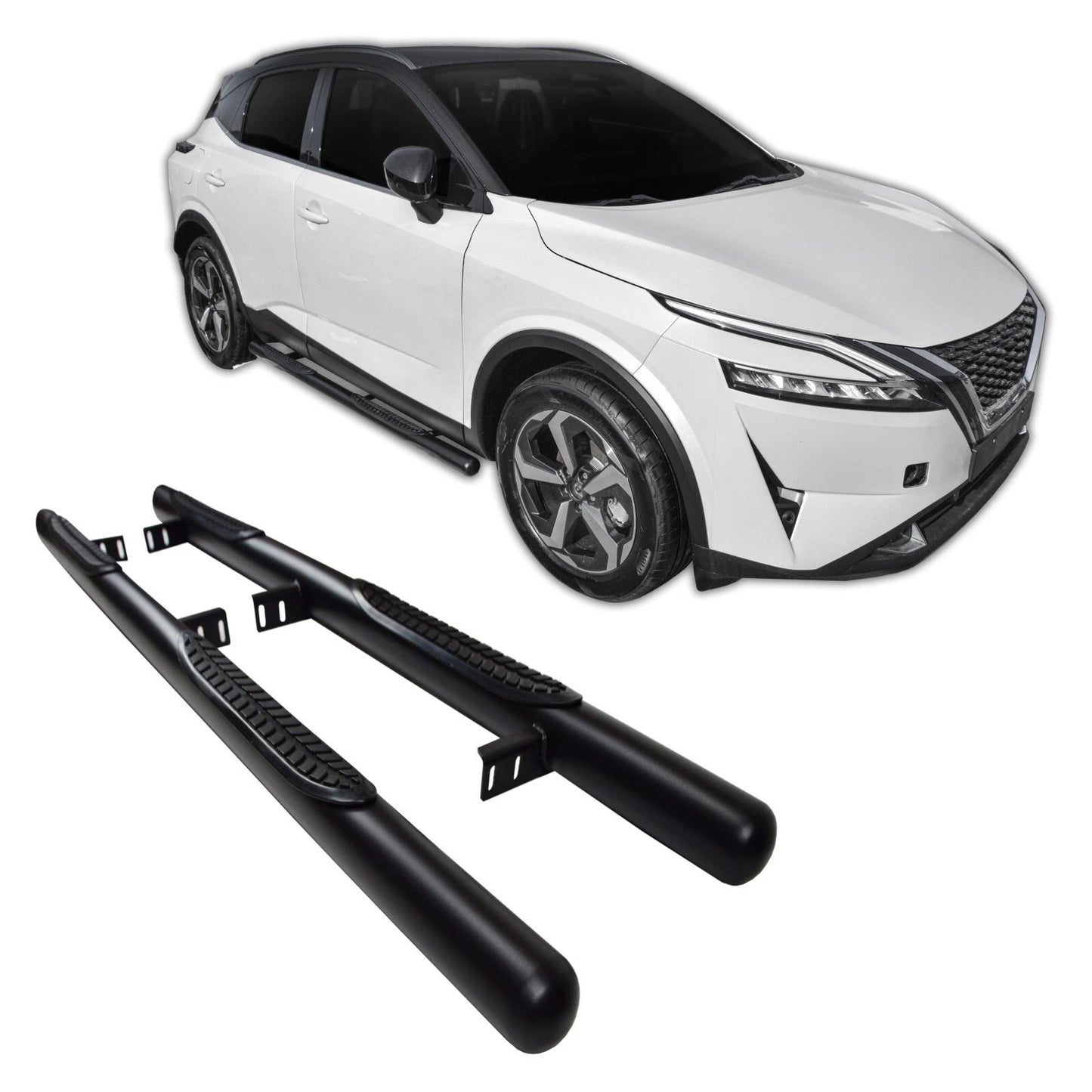 💫ART.5498 Pedane Laterali Inox Nissan Qashqai J12 2021+ Nero 💫