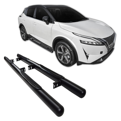 💫ART.5498 Pedane Laterali Inox Nissan Qashqai J12 2021+ Nero 💫