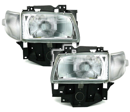 Set of headlights + halogen indicators left + right for VW T4 96-03 