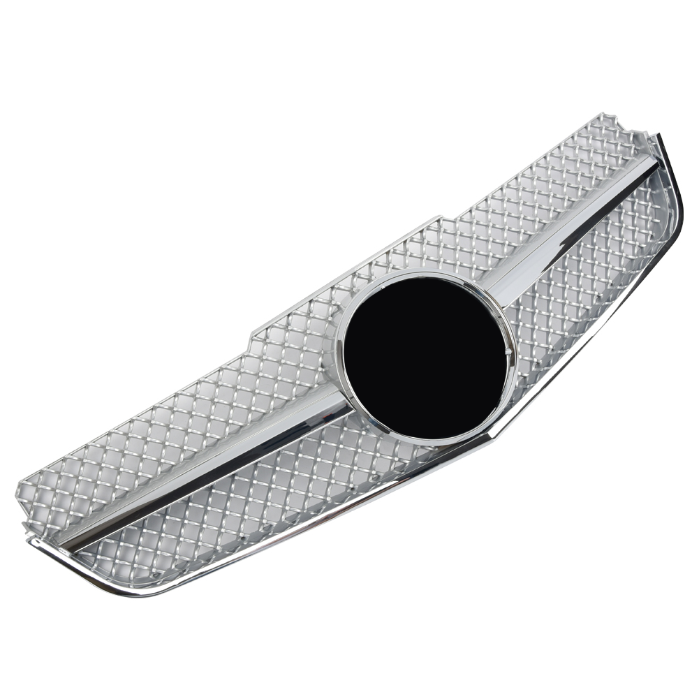 Griglia sportiva per Mercedes W207 E Coupe Cabrio argento cromato AMG LOOK