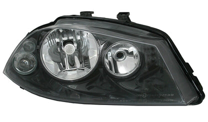 Headlight set for Seat Ibiza 6L Cordoba from 2002 - in black transparent glass H3 H7 