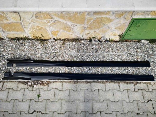 SPLITTER SOTTO MINIGONNE LATERALI ABS NERO LUCIDO ADATTO PER MERCEDES CLA C117