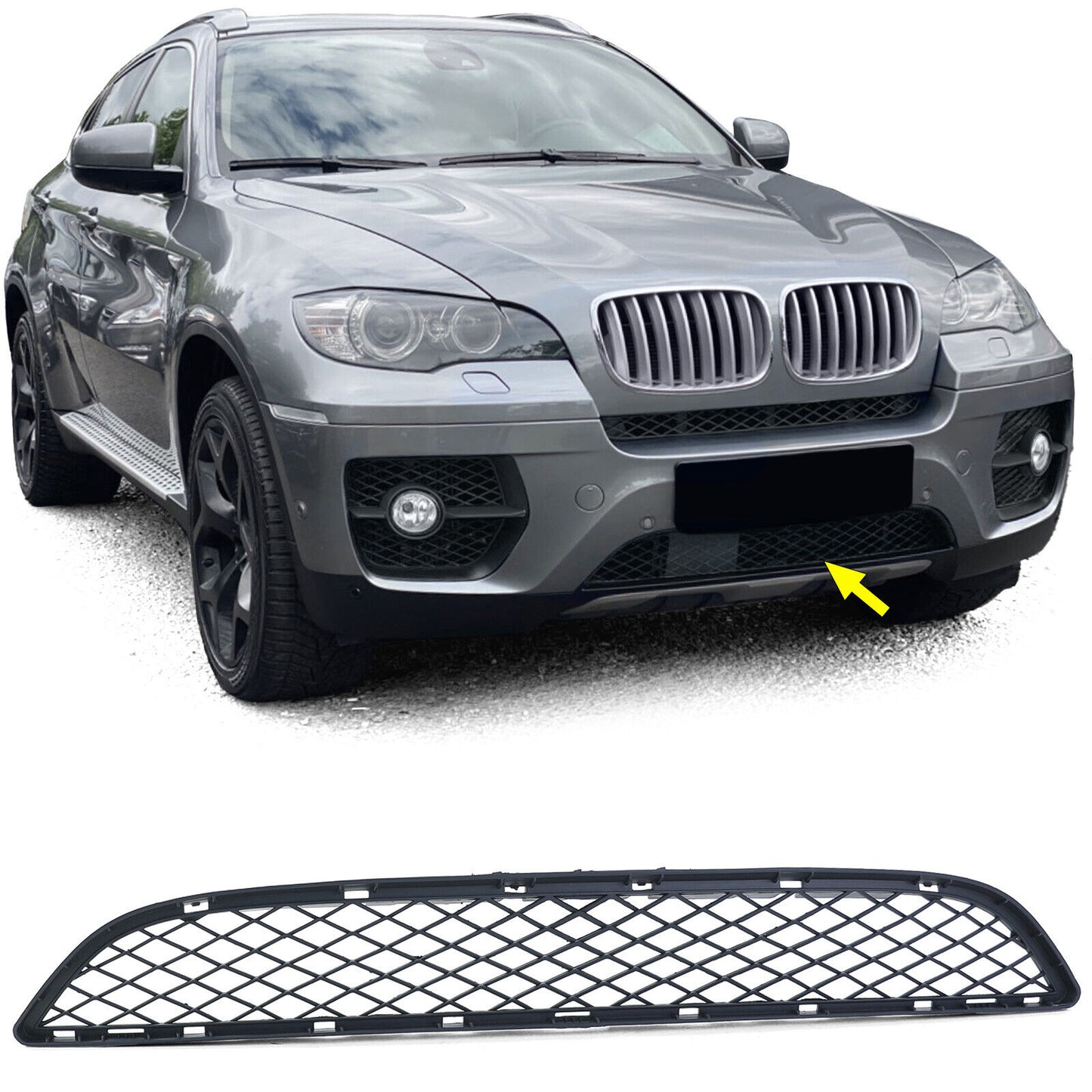 Sport Grille Bumper Lower Center For BMW X6 E71 06-14- 