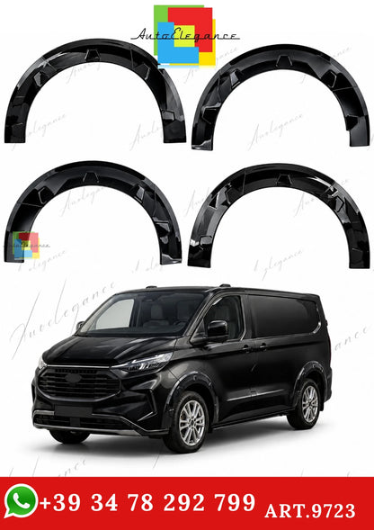 👉ART9723 SET PARAFANGHI NERO LUCIDO ADATTO PER FORD TOURNEO TRANSIT CUSTOM 23👈