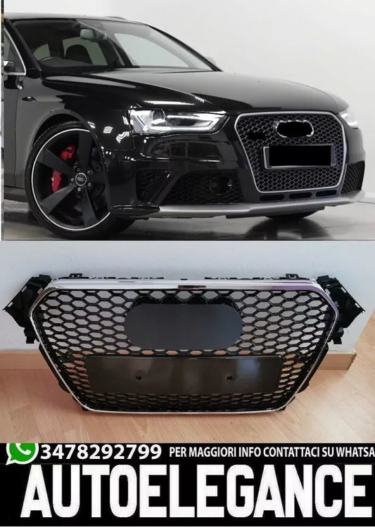 GRIGLIA ANTERIORE AUDI A4 B8 2012-2015 AVANT BERLINA CALANDRA RS4 CROMATO