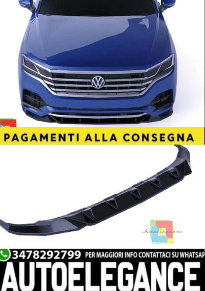 Splitter anteriore per VW Touareg Mk3 R-Line (2018-2023) – Nero lucido