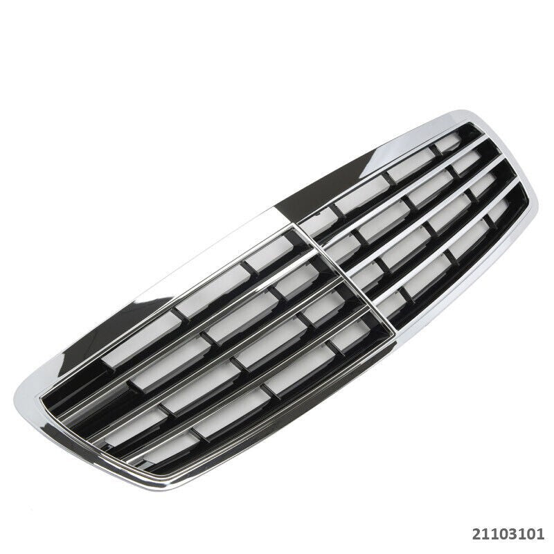 GRIGLIA RADIATORE SPORTIVA NERA CROMATA ADATTA PER MERCEDES W211 CLASSE E