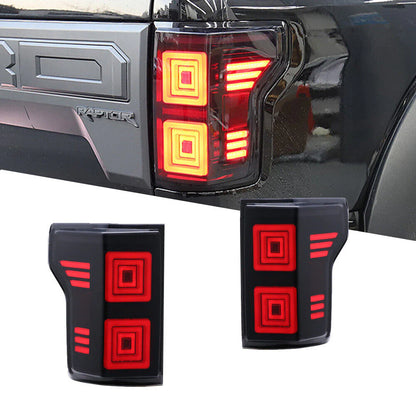 Fanali posteriori per Ford F150 2015-2020 con indicatore di direzione rosso【NON adatti per F150 Raptor】
