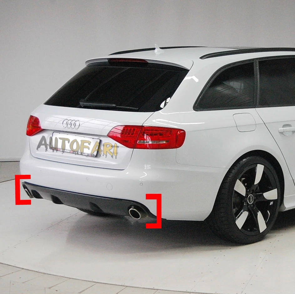AUDI A4 B8 2008-2012 DIFFUSORE POSTERIORE SOTTO PARAURTI RS4 3.0 2.7 ESTRATTORE