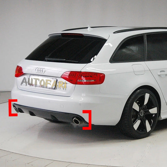 AUDI A4 B8 2008-2012 DIFFUSORE POSTERIORE SOTTO PARAURTI RS4 3.0 2.7 ESTRATTORE