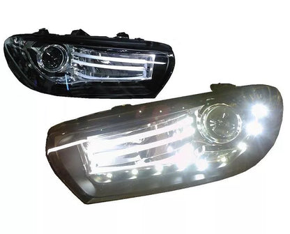 Fari per VW Scirocco 08-14 nero led luci di posizione Lightbar Depo set